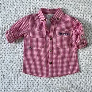 Girls 3t pink Prodoh gingham fishing shirt